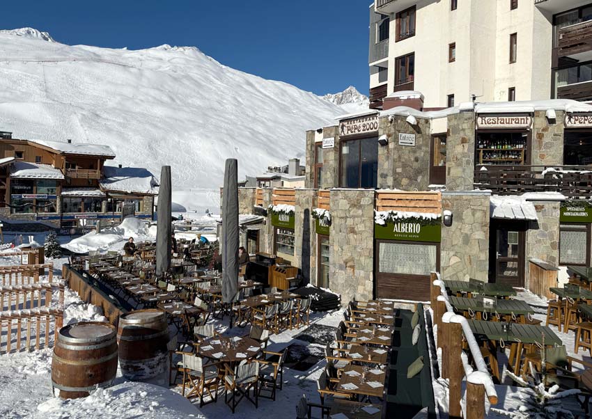 The restaurant Alberto in Tignes Val Claret